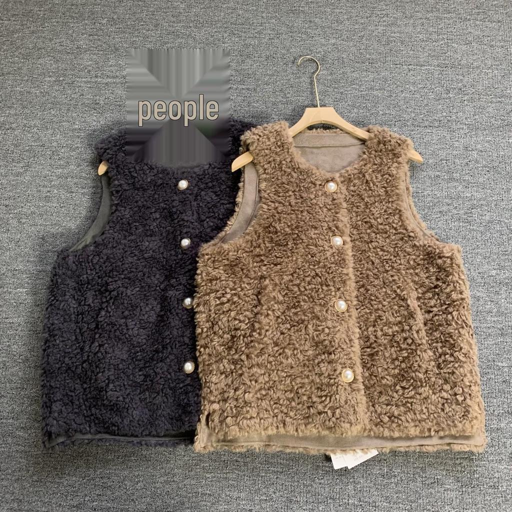 Women's Korean Style Lambswool Fur Vest: Autumn/Winter Fashionable Temperament Loose Warm Coat