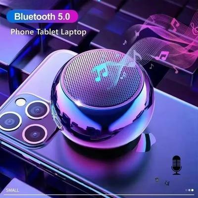 Wireless Bluetooth Speaker Portable Small Steel Gun Metal Heavy Stereo Surround Subwoofer Outdoor Mini Bluetooth Small Speaker