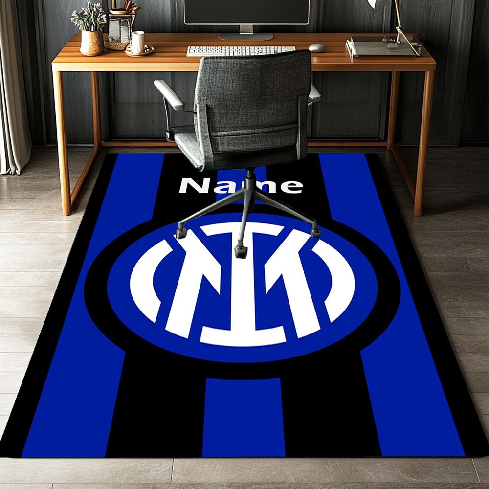 Custom Name Inter Milan Printed Carpet,Rug for Office Chair Living Room Bedroom Kitchen Room Decor Gifts.