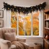 Dark Aesthetic Party Backdrop Props Halloween Lighted Creepy Vine Garland with LED Lights, Black Faux Twig for Mantle Decorative Vines Mantelpiece