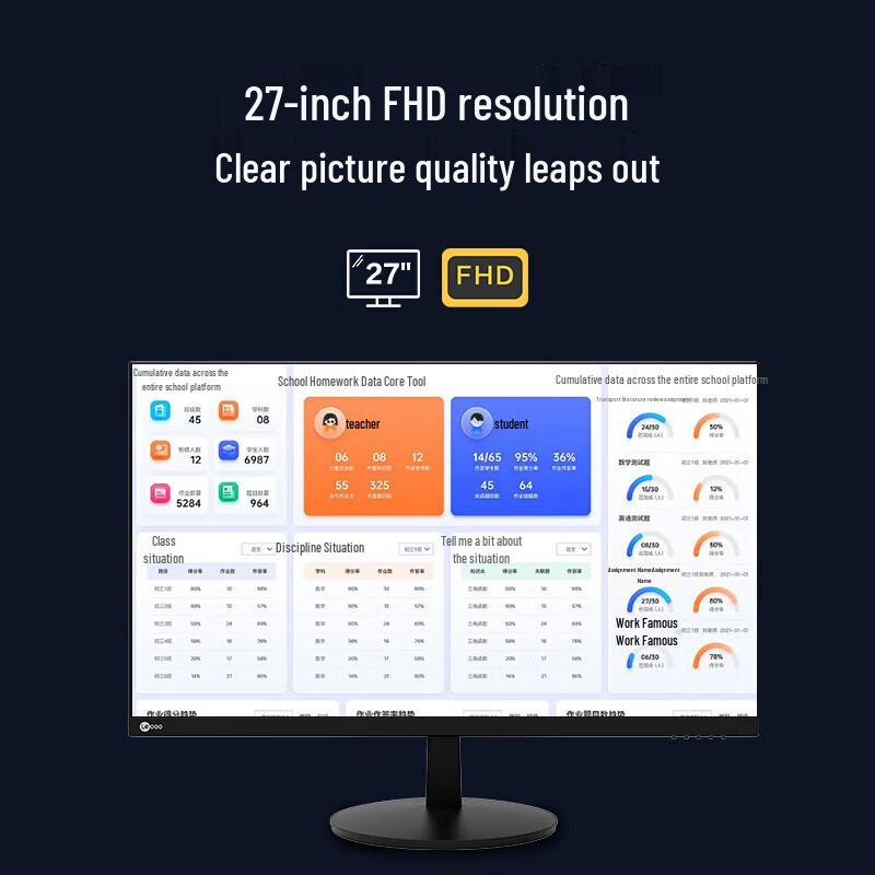 Lenovo 27-inch Full HD IPS 100Hz Monitor with Low Blue Light CN plug (adapter included)