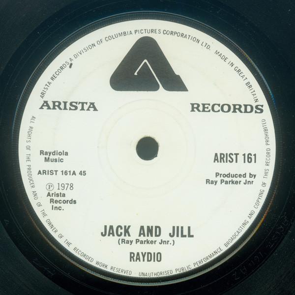 

7inch Record RAYDIO - Jack And Jill ARIST161 Arista 1978 UK Soul/Funk Used