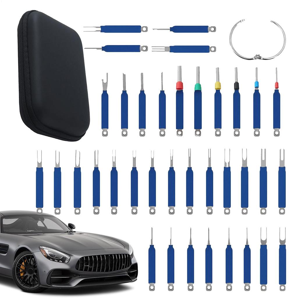 36PCS Car Terminal Removal Connector Extractor Puller Pin Extractor Release Pin Car Mechanical Tools for Auto Repair