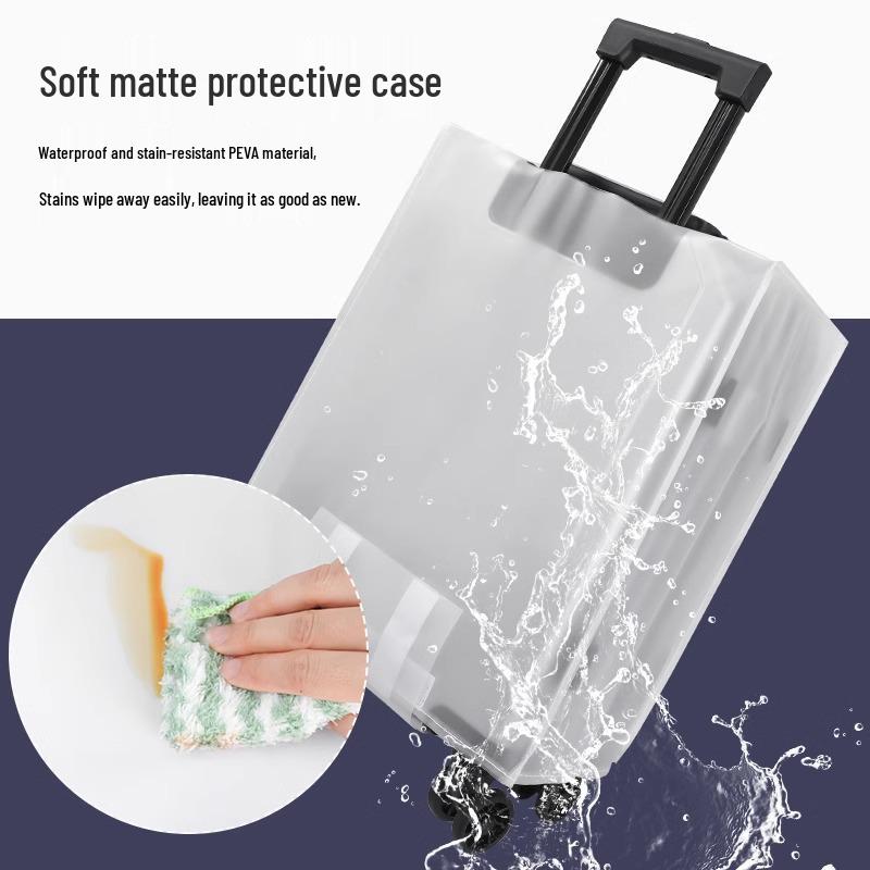 Thickened Transparent Travel Suitcase Cover: Waterproof, Dustproof, Scratch & Wear-Resistant for 20-30 inch Luggage