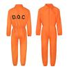 Halloween Cosplay Gefangenenkostüm Uniform Gefangenenuniform Gefängnisuniform Anzug orange einteiliger Gefangenenanzug