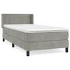 VidaXL Lit à sommier tapissier et matelas Gris clair 90x190 cm Velours - Modèle 3130811