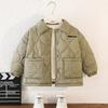 Autumn Kids Jacket Winter Boys Solid Color Thick Plus Velvet Warm Coat Teen Children Outerwear Clothing