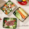 1Pc Stainless Steel Food Tray Containers Kitchen Tool Refrigerator Organizer Cake Fruits Vegetables Meat Storage Box