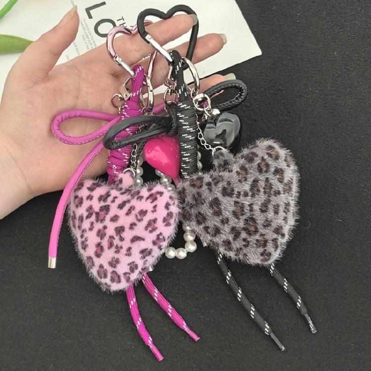 Heart Braided Keychain Bag Charms Purse Handbag Bag Accessories Backpack Pendant Charm Car Keychain Hanging Ornaments