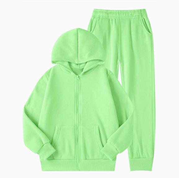 Conjunto de Sudadera Trendy Europeo y Americano para Niños y Niñas - Tallas Mediana y Grande, Múltiples Colores