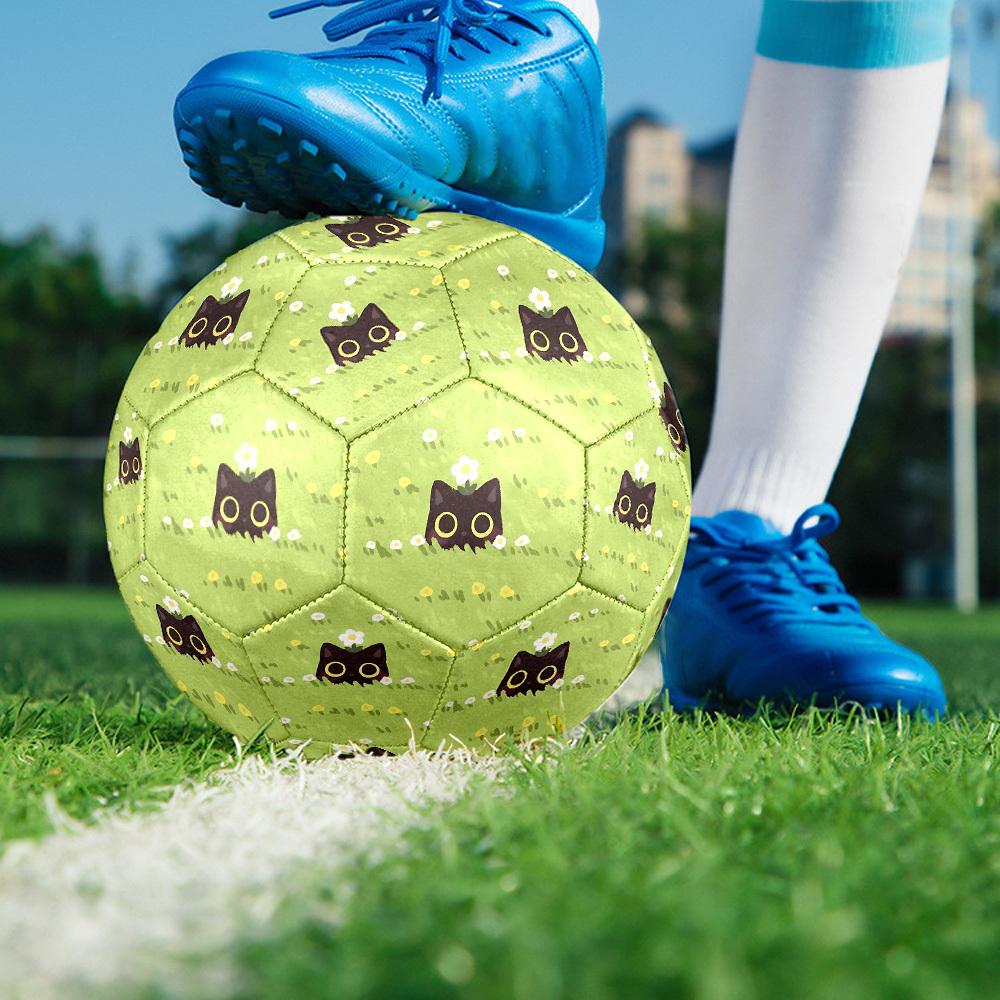 1pc Cat Flowers Size 5 Soccer Ball Professional Match Training Football Indoor &Outdoor Sports Ball Lightweight Durable c65105