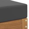 Ottoman Bench with Cushion Natural and Anthracite 115 x 43 x 37 cm