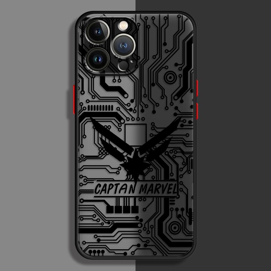 Case for iPhone 17 Pro Max 14 11 12 XS XR Air 13 Mini 16 Plus 17e 15 7 8 SE Back Phone Cover Marvel Cool Hero Logo