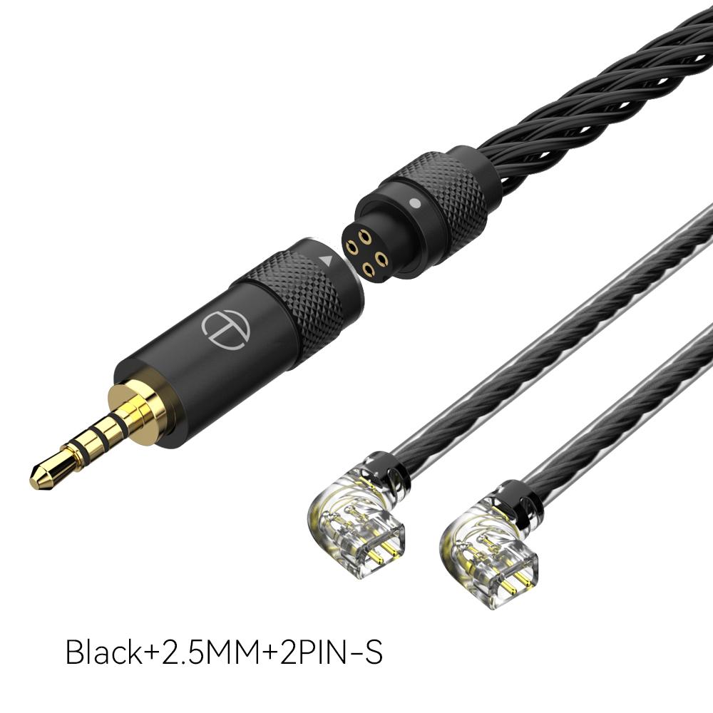 TRN T2 Pro16 Core Earphones Silver Plated HIFI Upgrade Cable 2.5/3.5/4.4/Type C/Lighting/QDC//MMCX/0.75/0.78 MT4 TA4 MT1MAX
