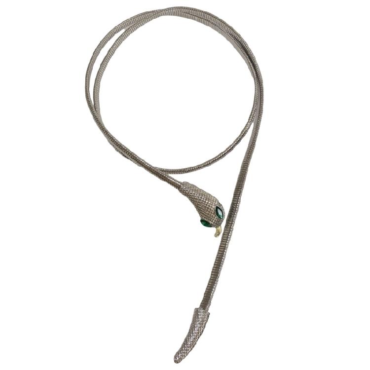 Blingbling Rhinestones Waist Belt Aesthetic Snake Photo Props Waist Belt for Jeans Dress Belt Body Jewelry