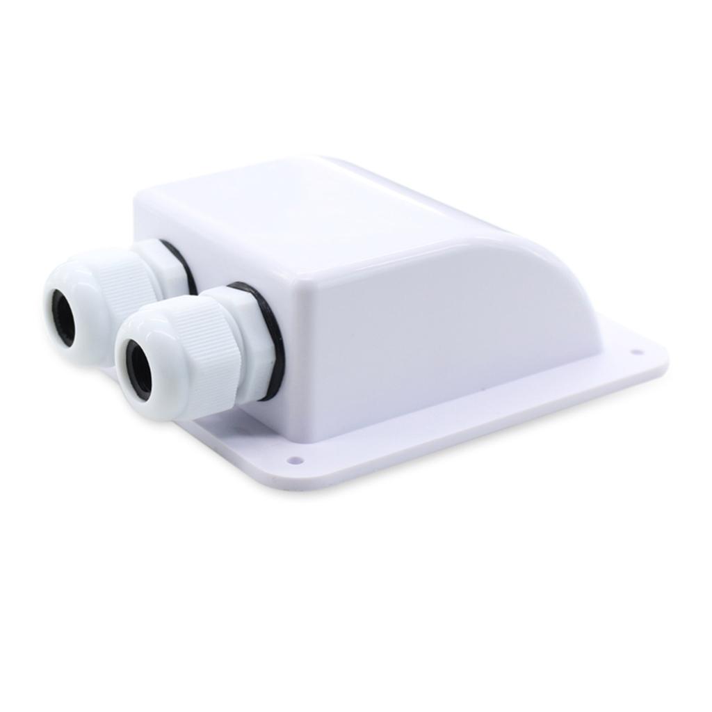 

1/2 отвори Міцна покрівельна кабельна втулка ABS розподільна коробка для сонячної установки на РВ Кемпервен Автомобіль Будинок на колесах 2 білий