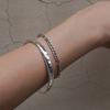OURPIERRE HAMMERED CUFF BRACELET SILVER