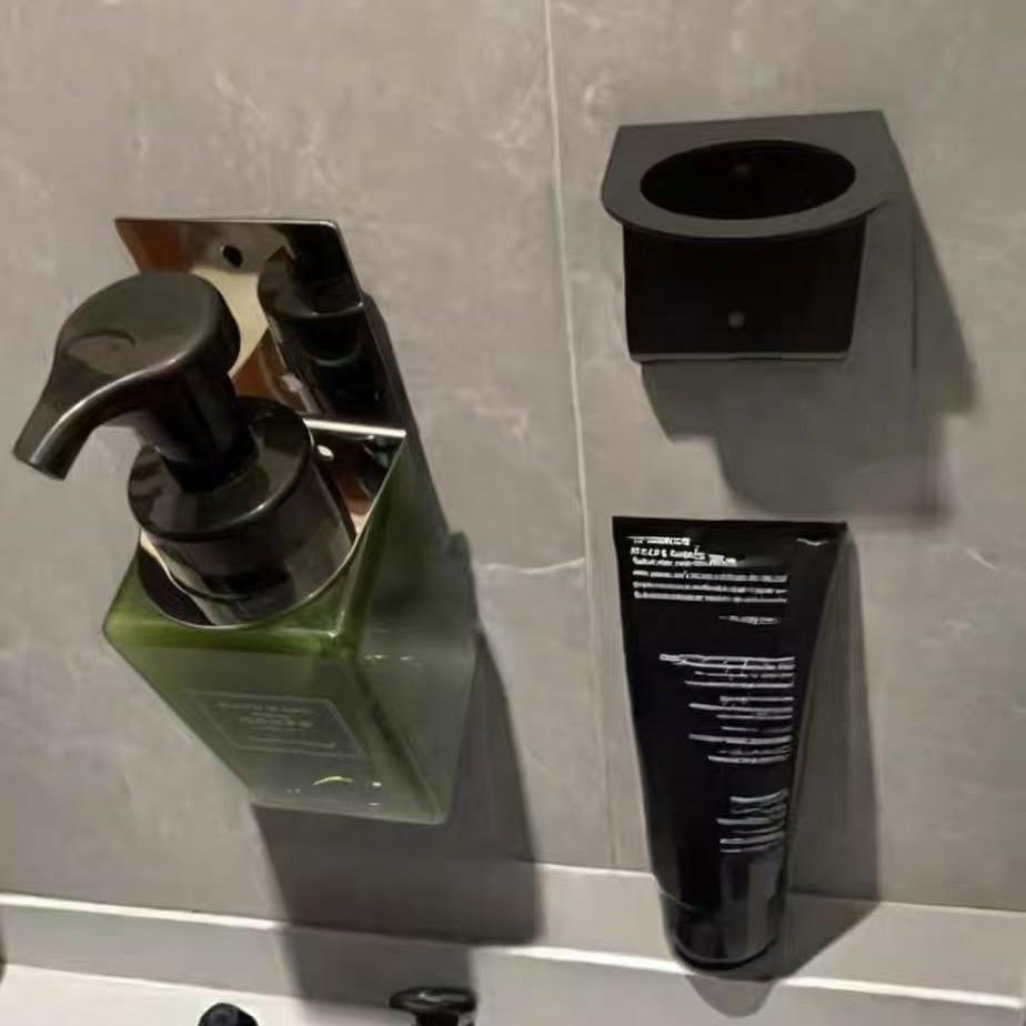 304 Stainless Steel Wall-Mount Shampoo and Shower Gel Dispenser Holder