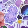 50Pcs Cartoon Purple Stickers Diy Suitcase Laptop Guitar Bicycle Car Decals