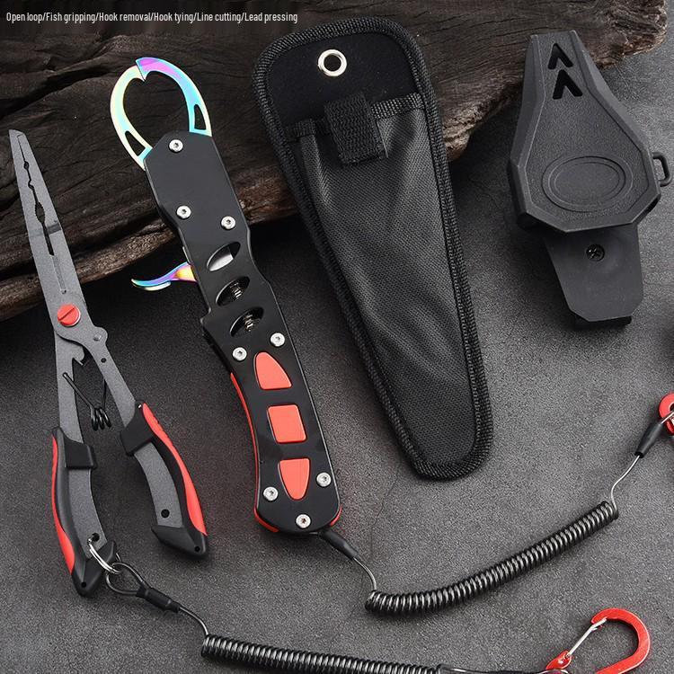 Pinze da Pesca Multifunzione: Rivestito in Teflon, Resistente alla Corrosione, Rimuovi Amo, Taglia Filo, Controllo Pesce, Pinze per Esche.
