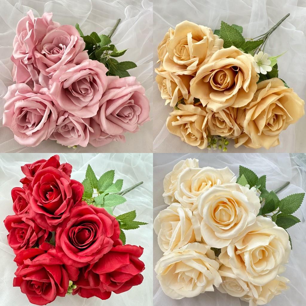 Highend Rose Artificial Flowers For Wedding Celebration And Photo Props