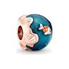 Shimmering Fish Playing In The Waves Charm Women Jewelry 789004C01