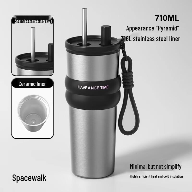 Laino Stainless Steel Insulated Travel Mug with Ceramic Liner
