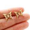 Punk Geometric Volleyball Earings Women Tiny Stainless Steel Heart Feather Triangle Umbrella Stud Earrings Pendiente Hombre