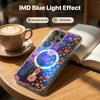 Blue Light Jungle Series Magnetic TPU Phone Case For Samsung Galaxy S24+ 5G, Raised Lens Screen Wireless Charging Protective Cover