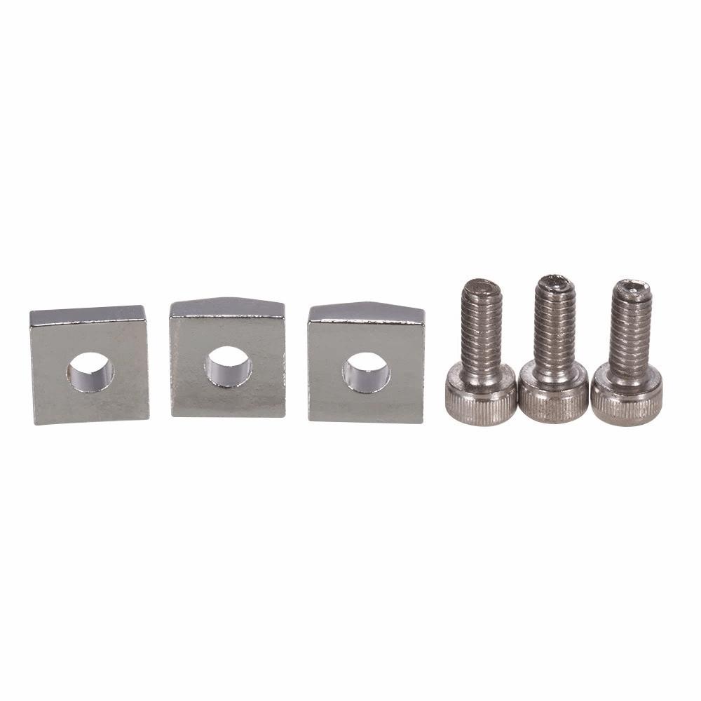 6 PEZZI Blocco Dado di Bloccaggio Nero/Argento/Oro Parti Metalliche per Ponte Tremolo per Sostituzione Chitarra