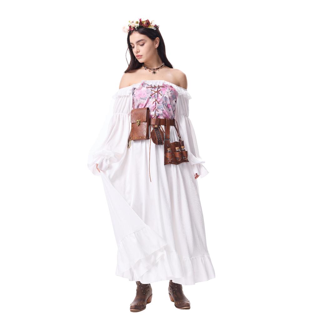 Women's Vintage Dresses Casual Sleeve A-line Role Play Dresses