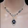 Gotische Rose Viktorianische Halskette Mit Schwarzem Glasstein Für Damen Halloween Accessoire