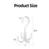 4 Hooks Clothes Rack Neck Tie Holder Space Saving Handbag Clothes Ties Bag Holder Shelf Clothes Shoe Hanger 360 Degrees Rotated Belt Closet