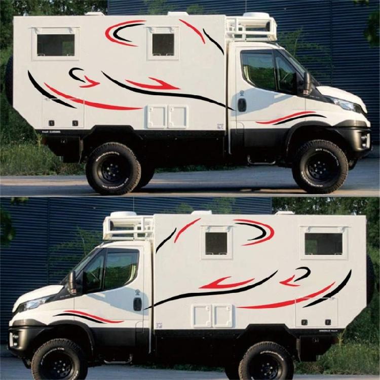 Auto Side Body Sticker Exterior Waterproof Stickers Self Adhesive Stripe Graphics Decals for Campers