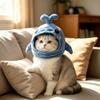 Soft Plush Bee Cat Costume Hat Warm Kitten Cosplay Headgear Small Pet Plush Headwear Photo Props