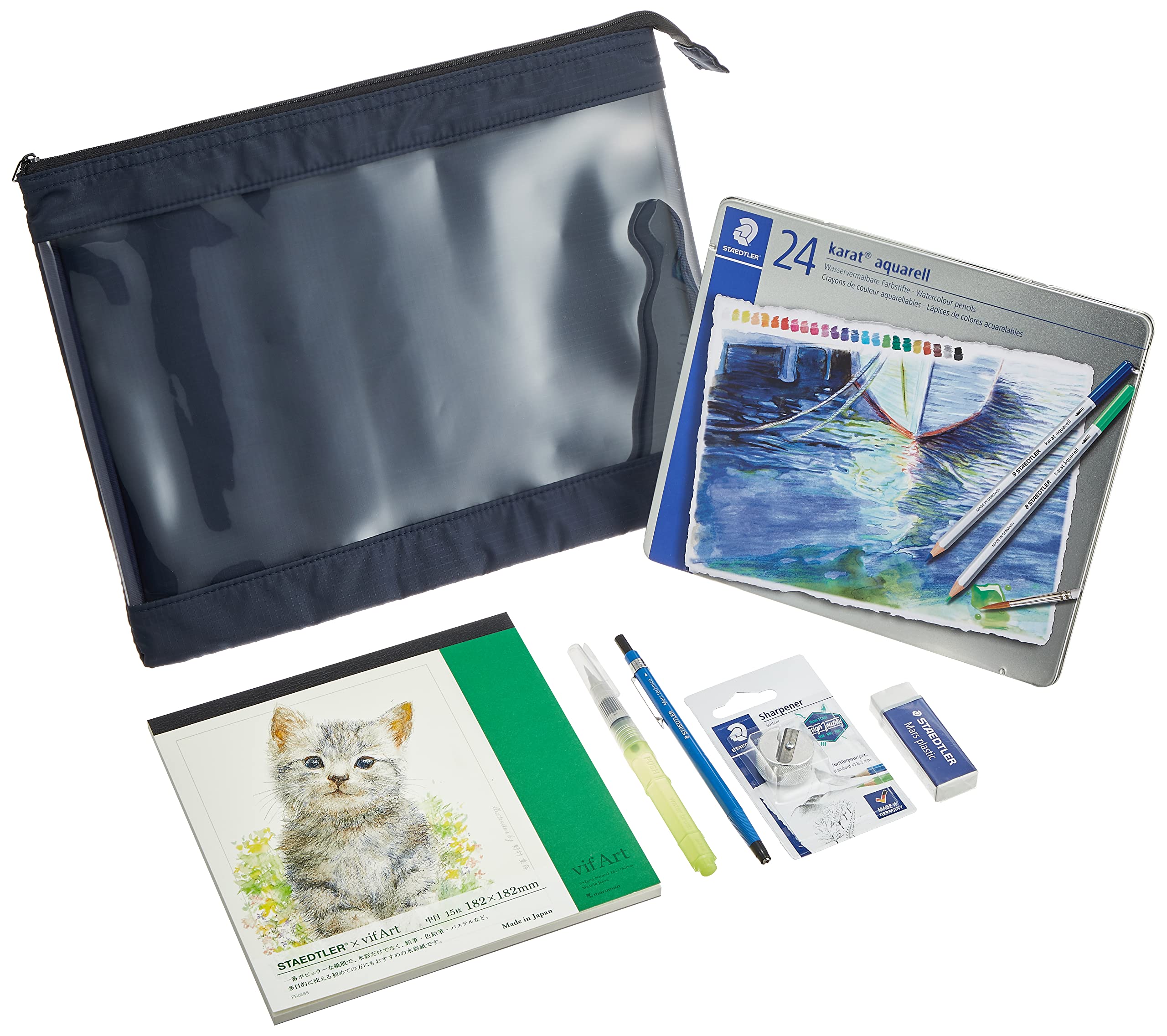 

STAEDTLER Watercolor Pencils, 24 Colors, Colored Aquarelle, Art Package, 1 Set (125 SET-1)