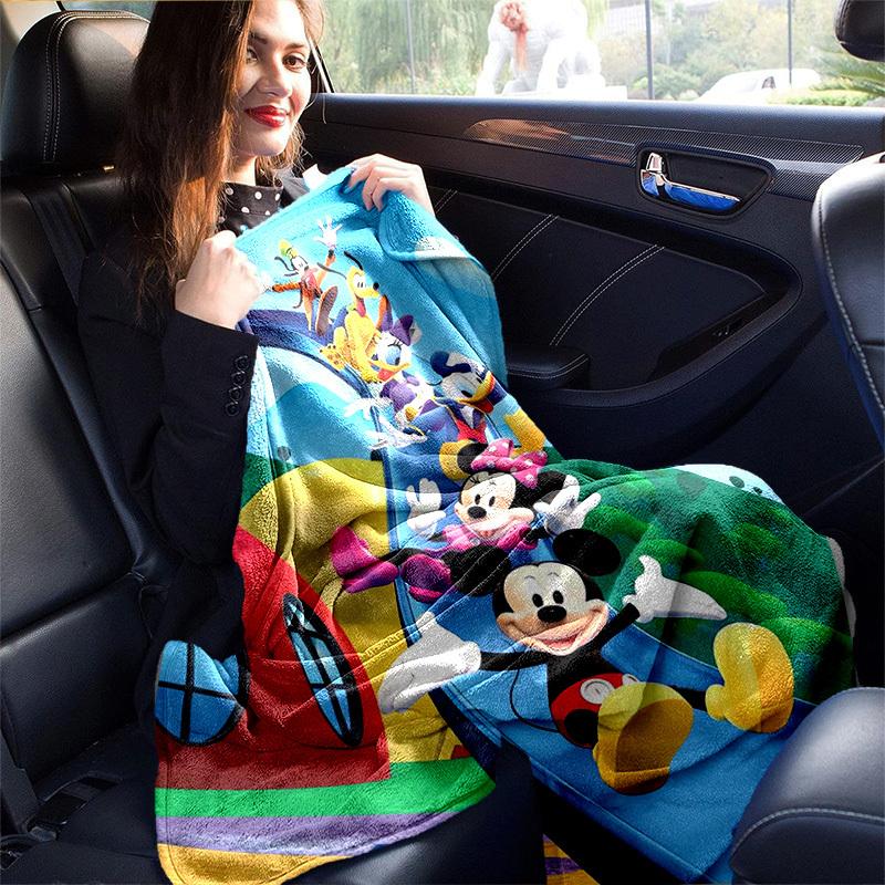 1 ks, Dětská deka Mickeyho klubík Měkká a útulná přehoz pro fanoušky klasických postaviček Disney Perfektní dárek, Ideální do postele, na pohovku, na cesty, na kempování, do auta