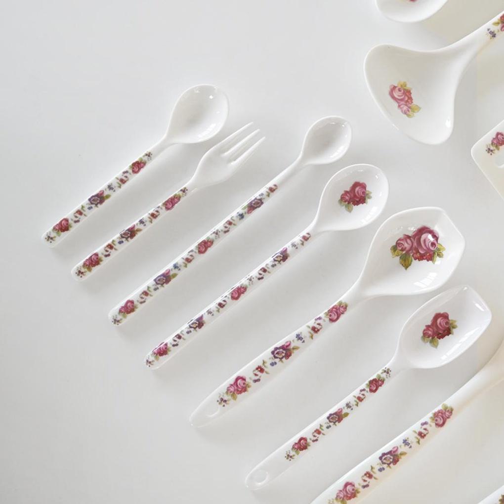Vintage Flower Melamine Tea Fork