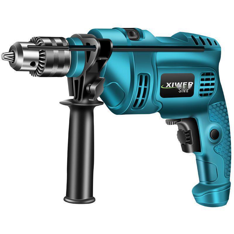 Electric Rotary Impact Drill Set - Versatile Power Tool for Household Use, Includes Hand Drill and Wall Drilling Capability.