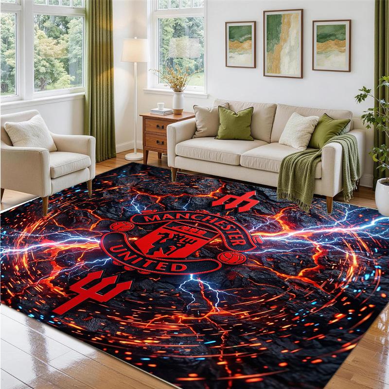 Manchester United Design Kristall Samt Teppich Weiche Dekorative Matte für Schlafzimmer Eingang