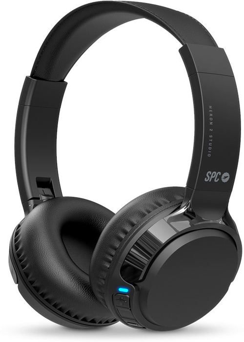 SPC HERON 2 STUDIO – Casque sans fil Bluetooth, 50h batterie, double connexion simultanée, microphone et plastique recyclé - Noir