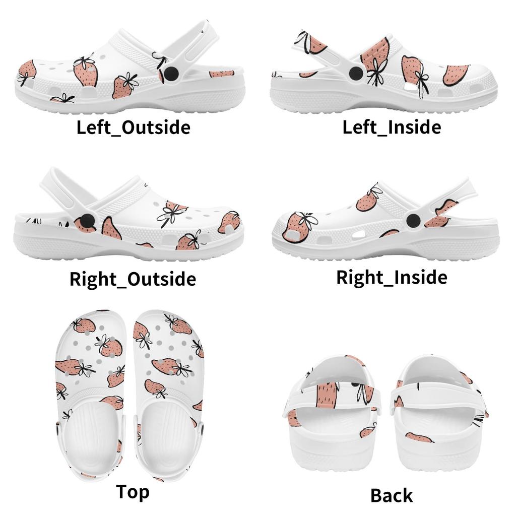 Fun Printed EVA Travel Clogs Unisex Easy Clean Breathable Travel Use Slip On Beach Garden Daily Walking Casual Slippers Beach Wear