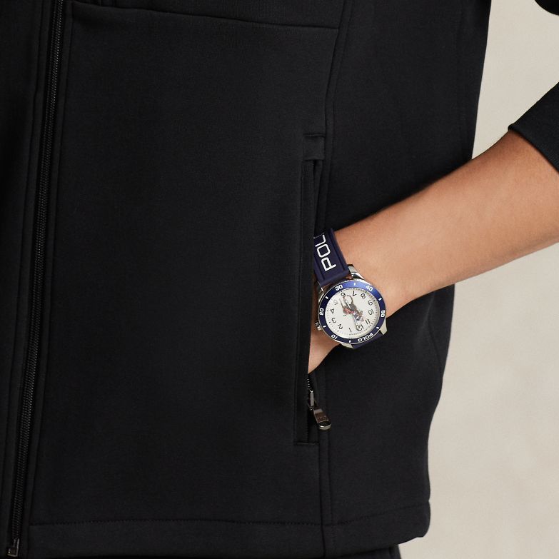 Polo Ralph Lauren Ss24 Solid Color Logo Embroidered Zipper Casual Vest Men vests Black MNPOKNI1N220006-001