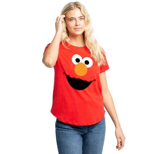 Sesame Street Womens/Ladies Elmo Face T-Shirt