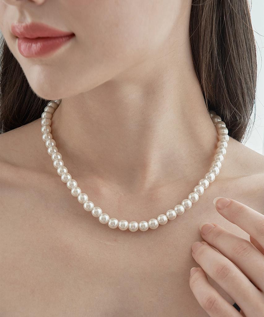 Ellejewelry Pearl Bead Necklace Elbrnn196