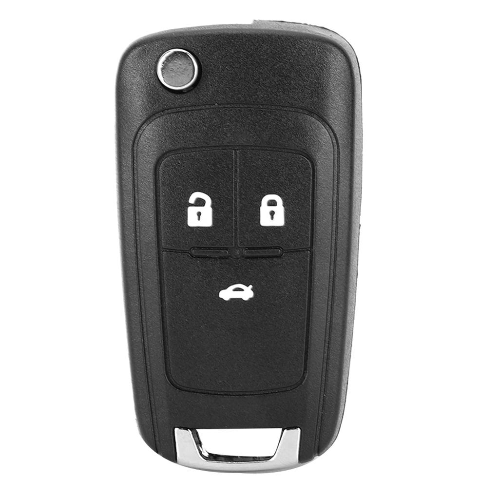 3 Buttons Flip Key Fob Case Shell Cover Replacement Accessories Fit for Chevrolet