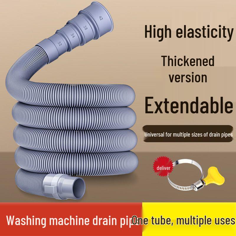 Shouli Odor-Proof Flexible Washing Machine Drain Hose Extension - Non-Clogging Quick Drainage Drum Tube
