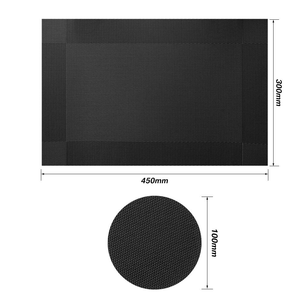 6Pcs Table Mat W/ Coaster Set Non-Slip Bowl Pad Washable PVC Heat-resistand Dining Table Placemats Modern Home Party Decoration