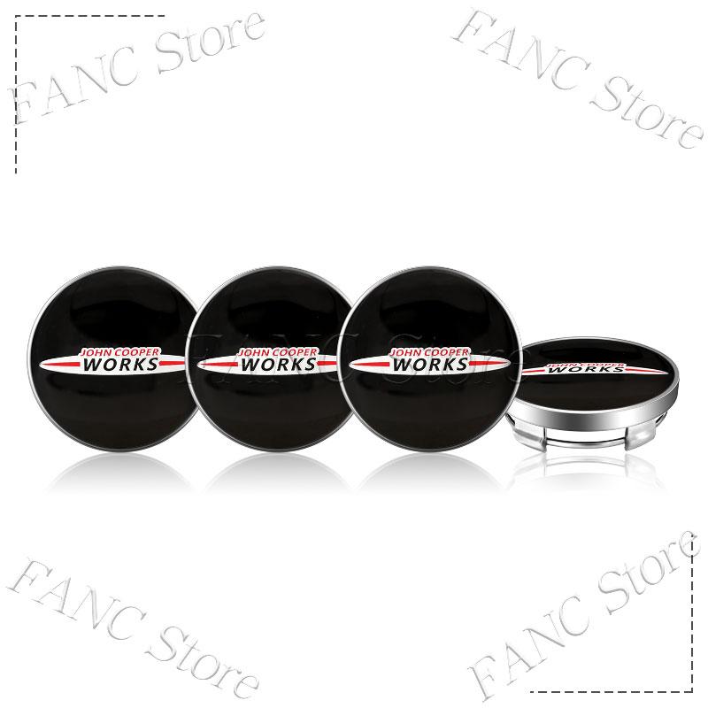 

4Pcs 54/56/60mm S Emblem Car Wheel Center Hub Cap Rim refit dust-proof Badge Covers For Mini Cooper S JCW R50 R53 R56 F60