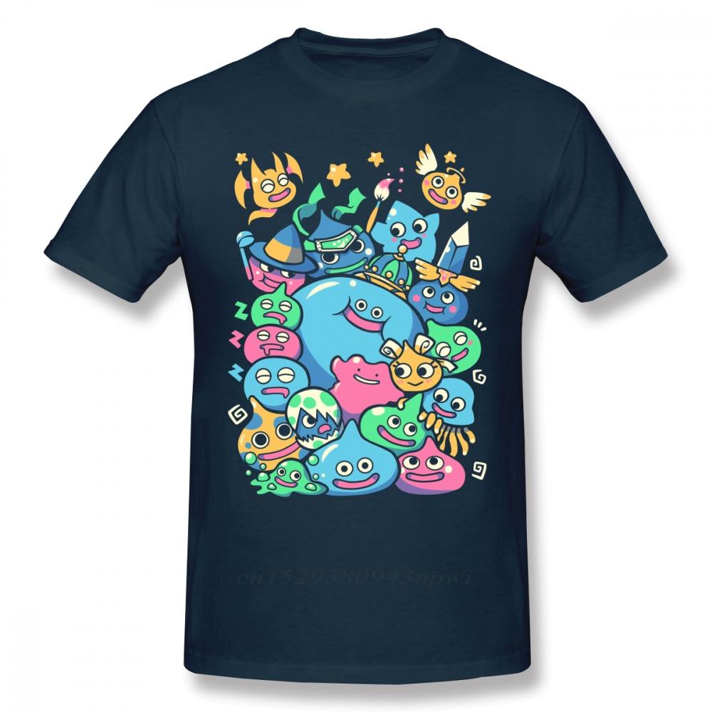 Dragon Quest T Shirt Slime Party TShirt Funny Beach Tee Shirt 100 Cotton Printed Unisex Short Sleeves Oversize Tshirt